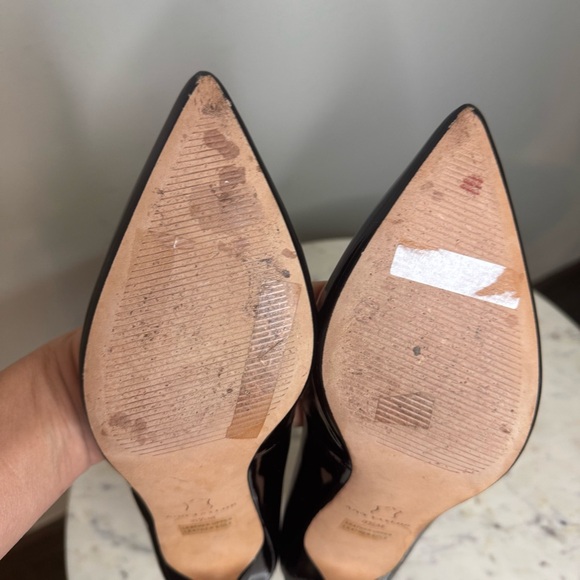 Ann Taylor size 8.5 Black Patent Leather Heels shoes Career pumps - Picture 6 of 8